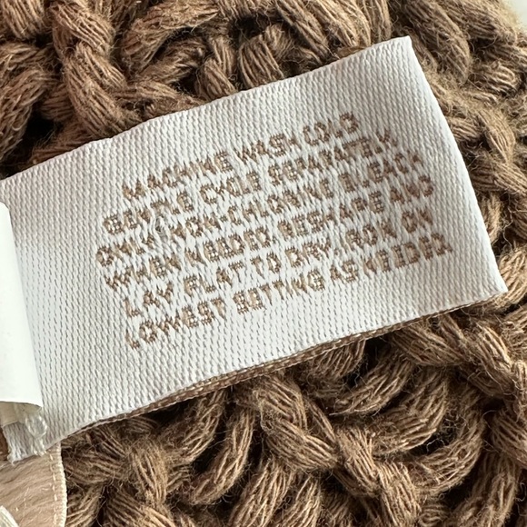 CHICO’S Crochet Open Cardigan Sweater Brown Neutral Bohemian Earthy Size Medium - Picture 12 of 16